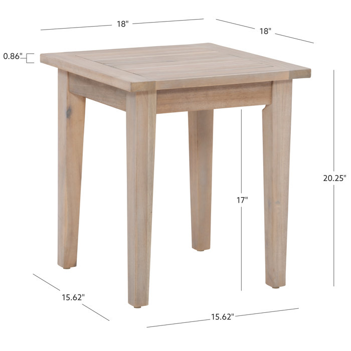 Joss Main Amina Outdoor Solid Wood Acacia Side Table Reviews Wayfair